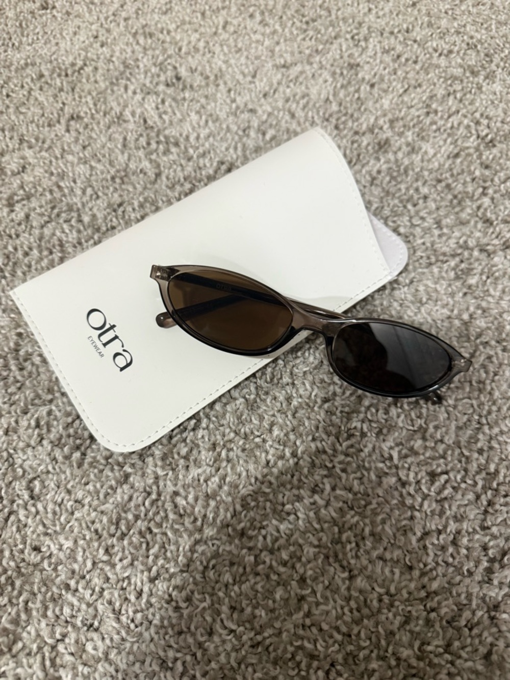 Otra Hazel Sunglasses in Translucent Brown Frame with Dark Brown Lenses